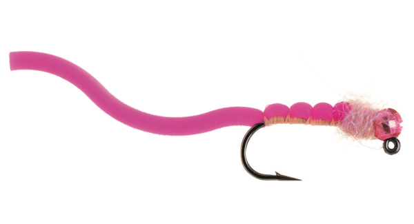 Squirmy Wormie Jig Fly Hot Pink